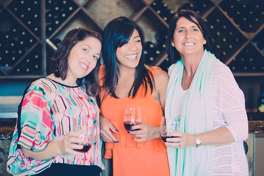 Three ladies in a Paso Robles tasting room